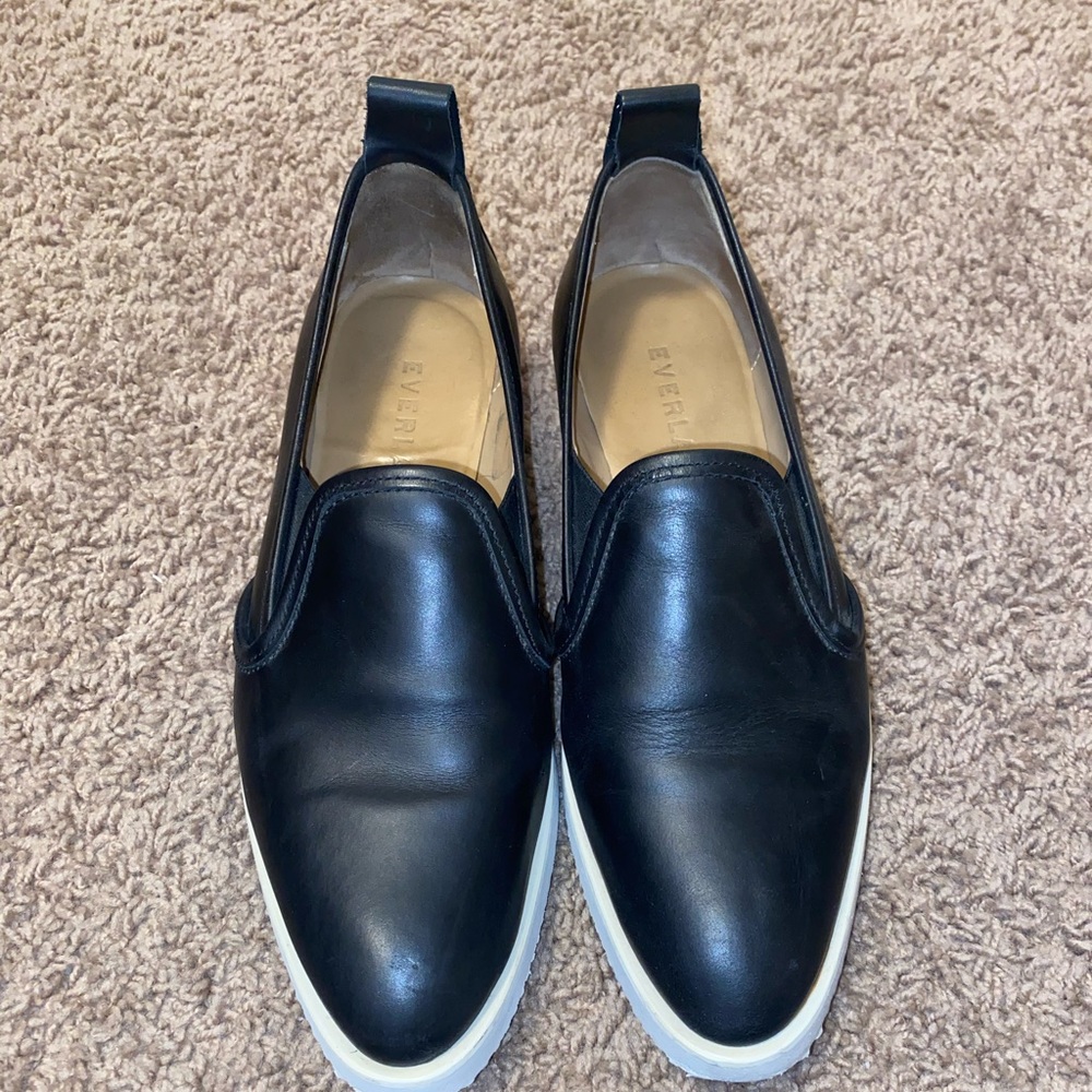 Everlane The Leather Street Shoe Size 8.5 Black